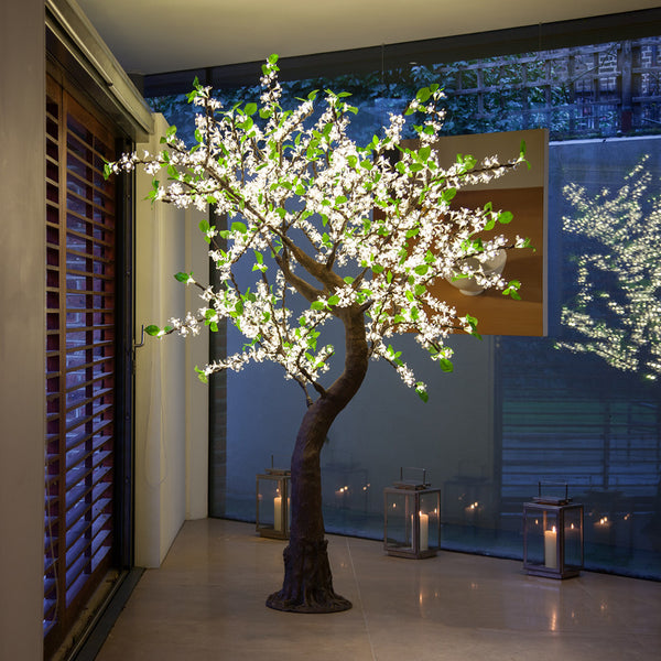 Enchanted Tree - 2 metre LED White Blossom With Leaves